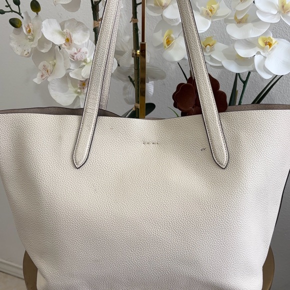 Coach Cream Tote Bag with Brown Accent - Picture 4 of 12